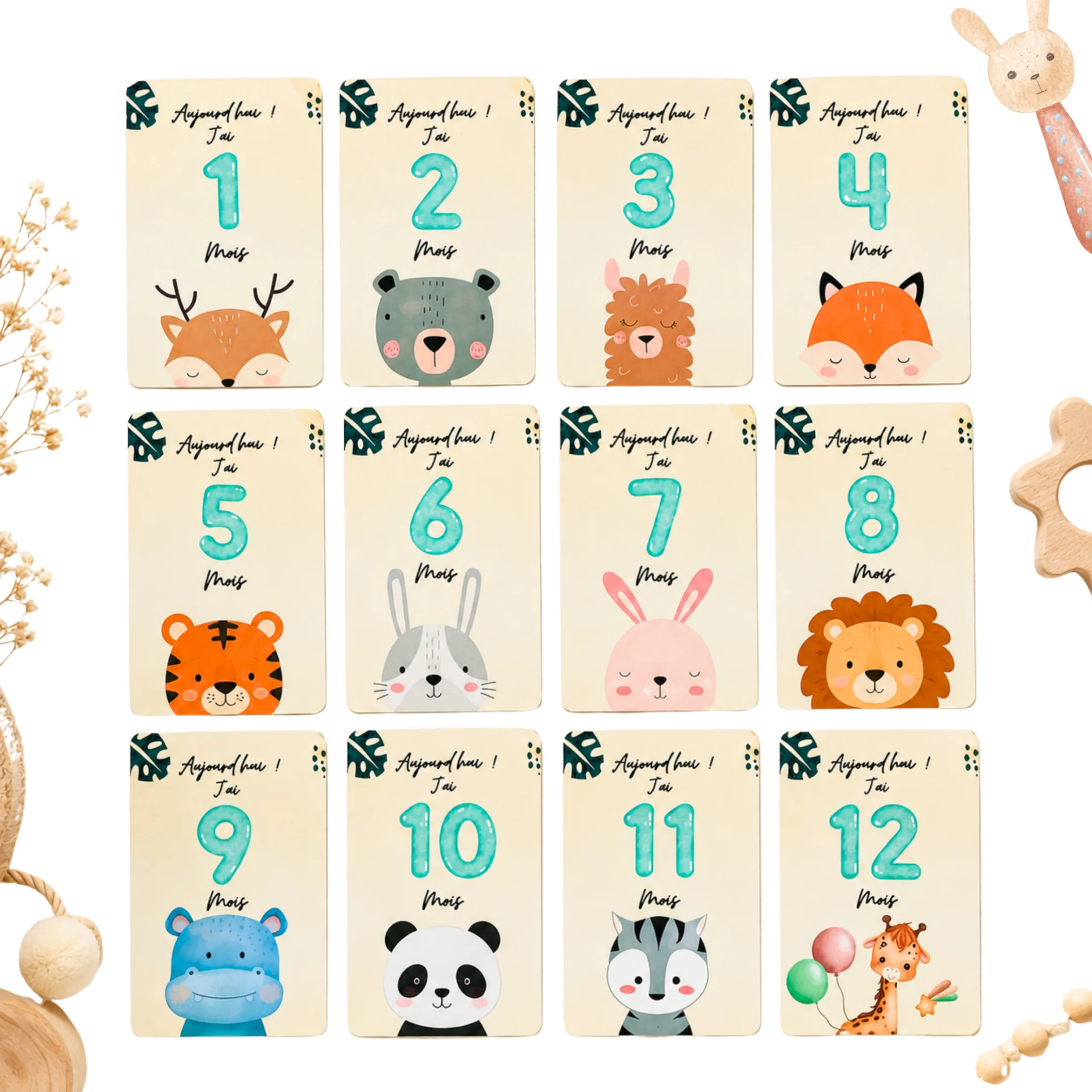 Cartes mois bébé